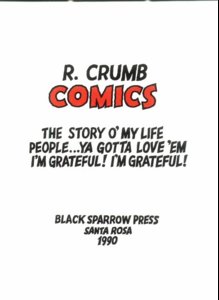 R CRUMB COMICS - BSP Rare PRESENTATION COPY - Title Page 2.jpg