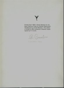 R CRUMB COMICS - BSP Rare PRESENTATION COPY - Colophon Page 3.jpg